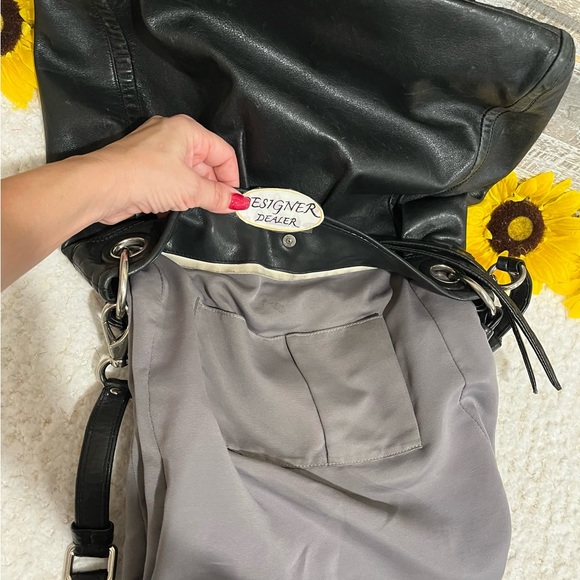 Authentic COACH Parker Hippie Black Leather Bag GUC! 13411 - Picture 8 of 13